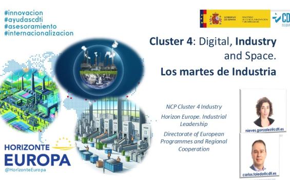 Los Martes de Horizonte Europa Clúster 4 Industria