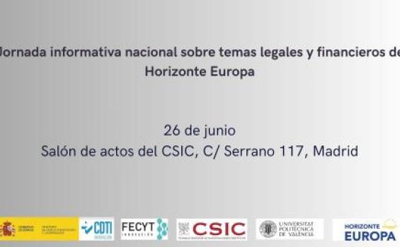 Jornada informativa nacional sobre temas legales y financieros de Horizonte Europa