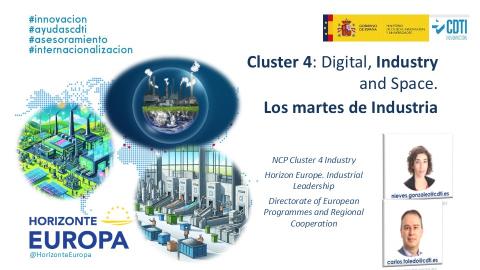 Los Martes de Horizonte Europa Clúster 4 Industria