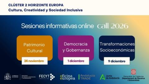 Sesiones informativas online sobre las convocatorias 2026 del Clúster 2