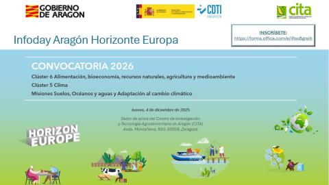 CITA organiza INFODAY ARAGÓN HORIZONTE EUROPA Clúster 6 y Clúster 5
