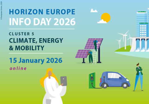 Infoday Comisión convocatorias 2026 Clúster 5 Clima, Energía y Movilidad y Brokerage Event de la red de Puntos Nacionales de Contacto GREENET